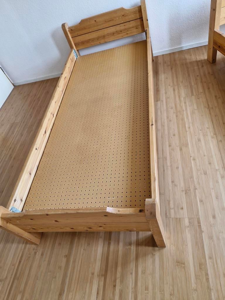 Massief houten bed voor volwassenen, Kinderen en Baby's, Kinderkamer | Bedden, 85 tot 100 cm, Gebruikt, 180 cm of meer, Ophalen