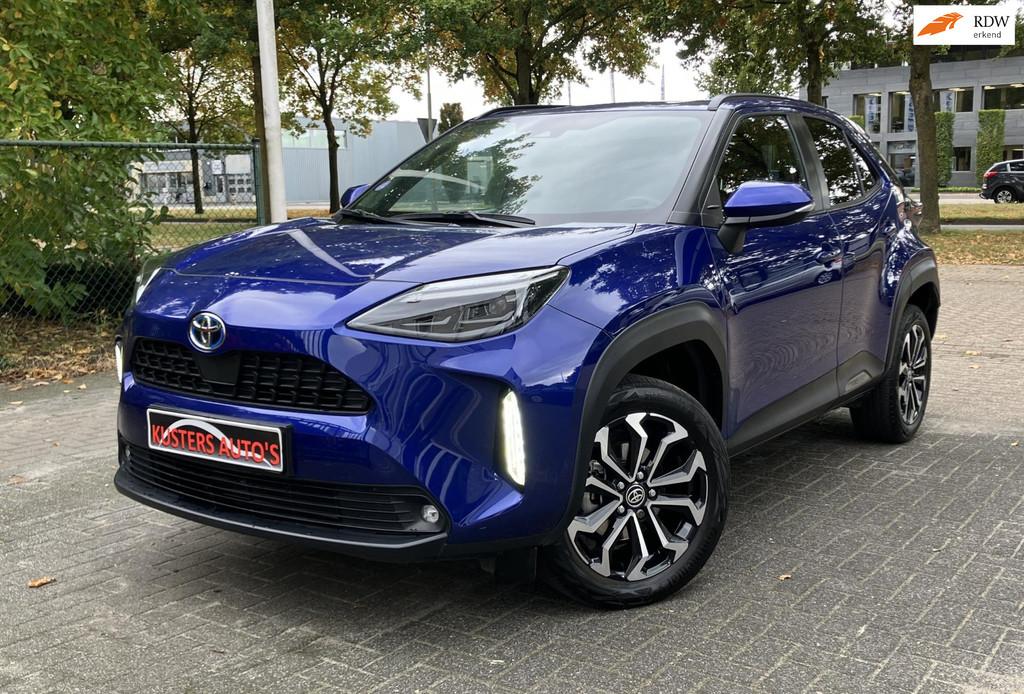 Toyota Yaris Cross 1.5 Hybrid Dynamic Carplay Navi Camera LM, Auto's, Toyota, Stof, Gebruikt, Blauw, 1490 cc