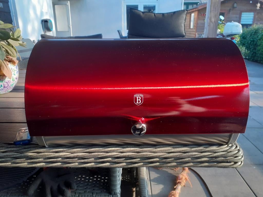 Rode broodtrommel van Berlinger Haus, Ophalen of Verzenden, Zo goed als nieuw, Metaal, Broodtrommel