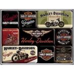 Harley Davidson motorcycles magneet set reclame magneetjes