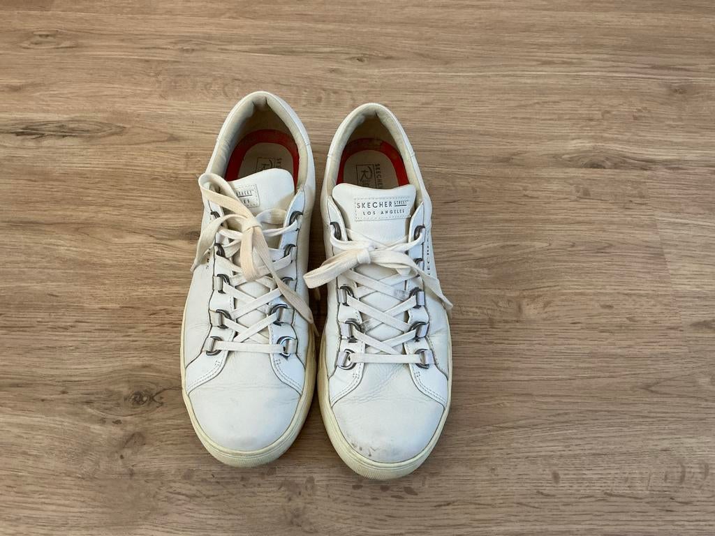 Skechers Street Los Angeles witte sneakers - Maat 41, Ophalen of Verzenden, Gedragen, Wit, Sneakers of Gympen