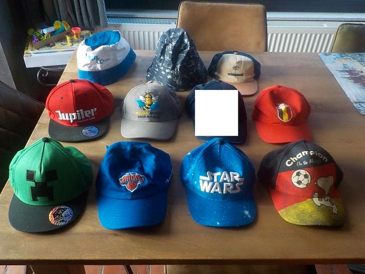 verzameling van 10 petten baseball caps hoedjes, Kinderen en Baby's, Kinderkleding | Petten en Hoeden, Gebruikt, Jongen, 158 t/m 164
