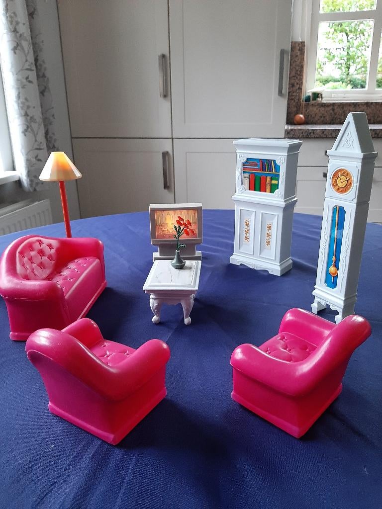 Vintage Barbie interieur woonkamer, Ophalen of Verzenden, Gebruikt, Barbie