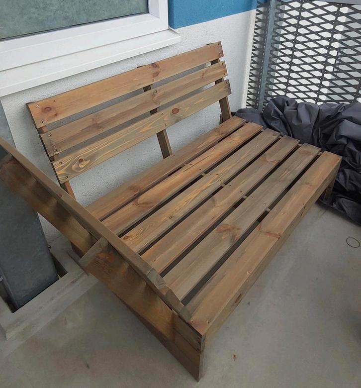 Palletbank
LUCCA Leenbakker incl kussens!, Tuin en Terras, Tuinbanken, Zo goed als nieuw, Hout, Ophalen