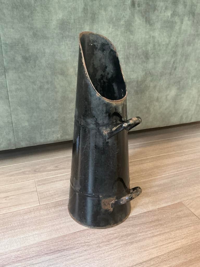 Antieke kolenkit - Zwart geëmailleerd, Ophalen of Verzenden