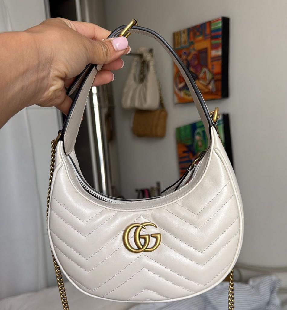 Gucci gg marmont small shoulder bag, Ophalen of Verzenden, Nieuw, Wit, Schoudertasje