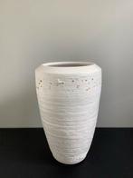 Grote witte bloempot met textuur, Ophalen, Gebruikt, Wit, Aardewerk of Porselein