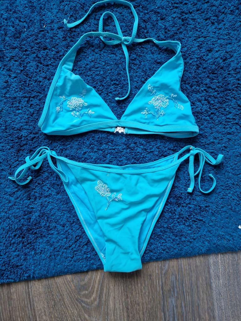 Bikini m, Kleding | Dames, Badmode en Zwemkleding, Ophalen of Verzenden, Zo goed als nieuw, Blauw, Bikini