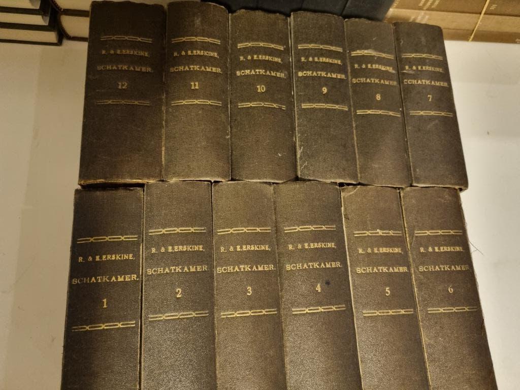 R. en E.  Erskine. Schatkamer. Compleet in 12 dln., Ophalen of Verzenden, Gelezen, Christendom | Protestants