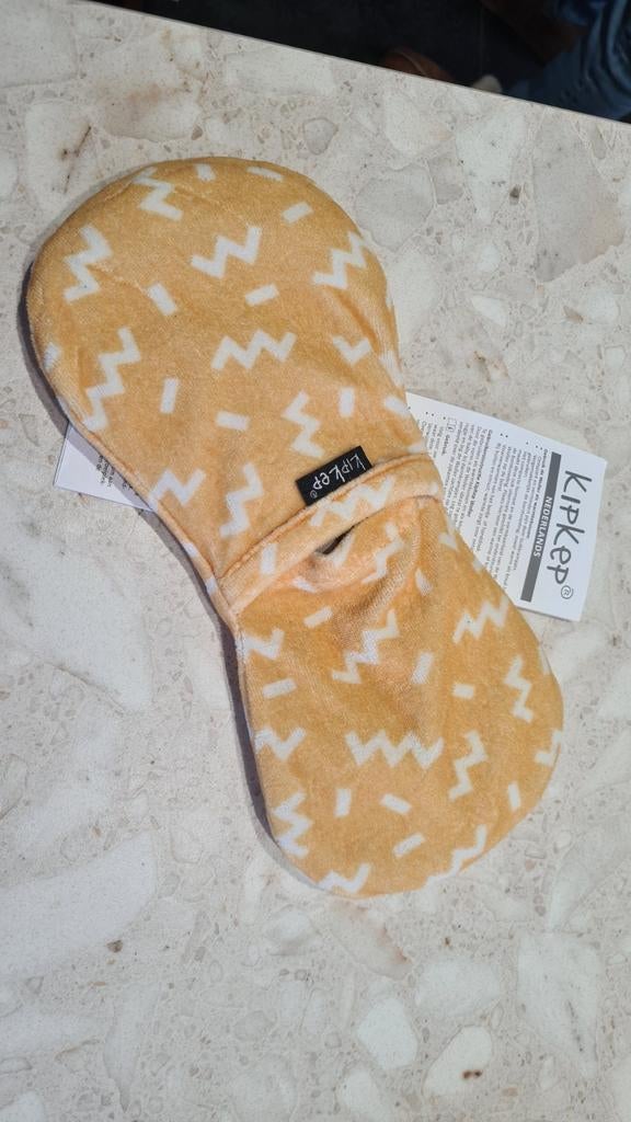 Kipkep Woller warmtekussen - Geel met witte print, Ophalen of Verzenden, Zo goed als nieuw