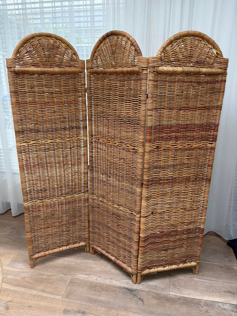Rotan kamerscherm bohemian Ibiza, Huis en Inrichting, Woonaccessoires | Kamerschermen, Ophalen, Zo goed als nieuw