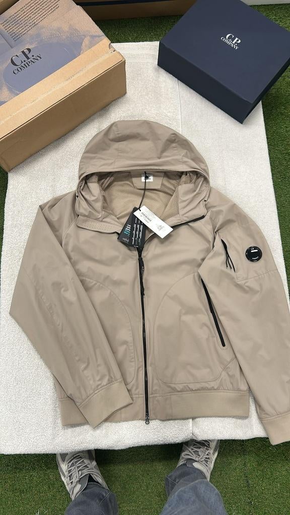 C.P. Company Pro-Tek Jas Soft Shell Regen Windbreaker, Beige, Maat 56/58 (XL), Ophalen of Verzenden, Zo goed als nieuw