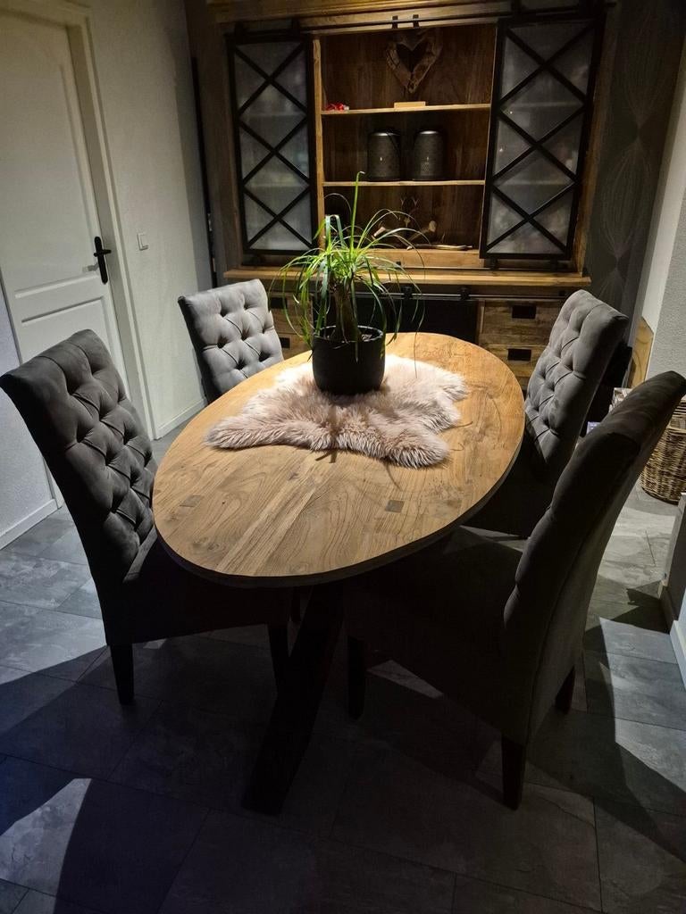 Eettafel, Ophalen of Verzenden, 4 tot 6 stoelen