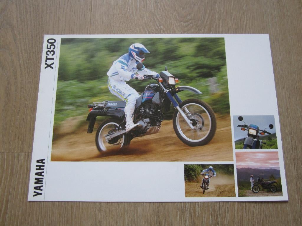 Yamaha XT 350 brochure folder 1992, Motoren, Handleidingen en Instructieboekjes, Ophalen of Verzenden, Yamaha