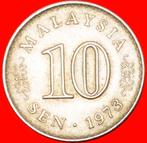 Ⰺ STAR AND CRESCENT ERROR (1967-1988): MALAYSIA 10 SEN 1973!, Ophalen of Verzenden, Zuidoost-Azië, Losse munt