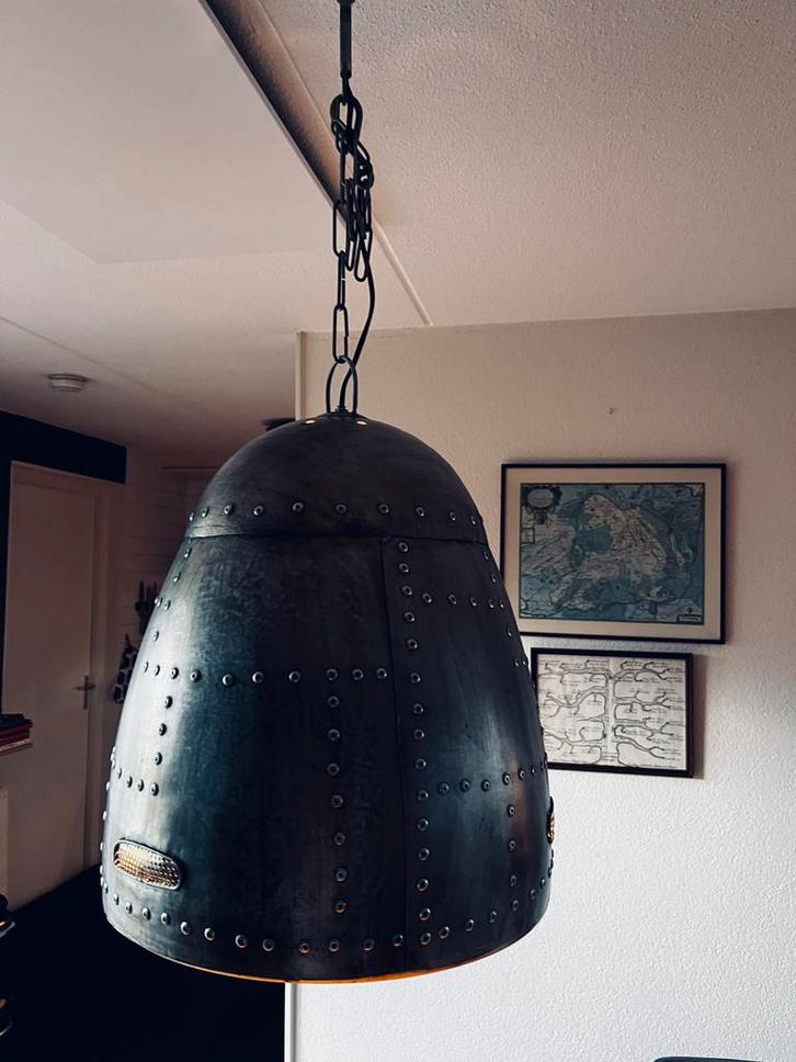 Hanglamp, metaal, robuust, Huis en Inrichting, Lampen | Hanglampen, Zo goed als nieuw, 75 cm of meer, Metaal, Ophalen