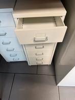 Metalen bureau kastjes 2x, Huis en Inrichting, Kasten | Ladekasten, Minder dan 50 cm, Gebruikt, 5 laden of meer, Ophalen of Verzenden