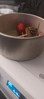 Zilverkleurige plantenbak met kerstdecoratie, Gebruikt, Minder dan 30 cm, Minder dan 60 cm, Rond