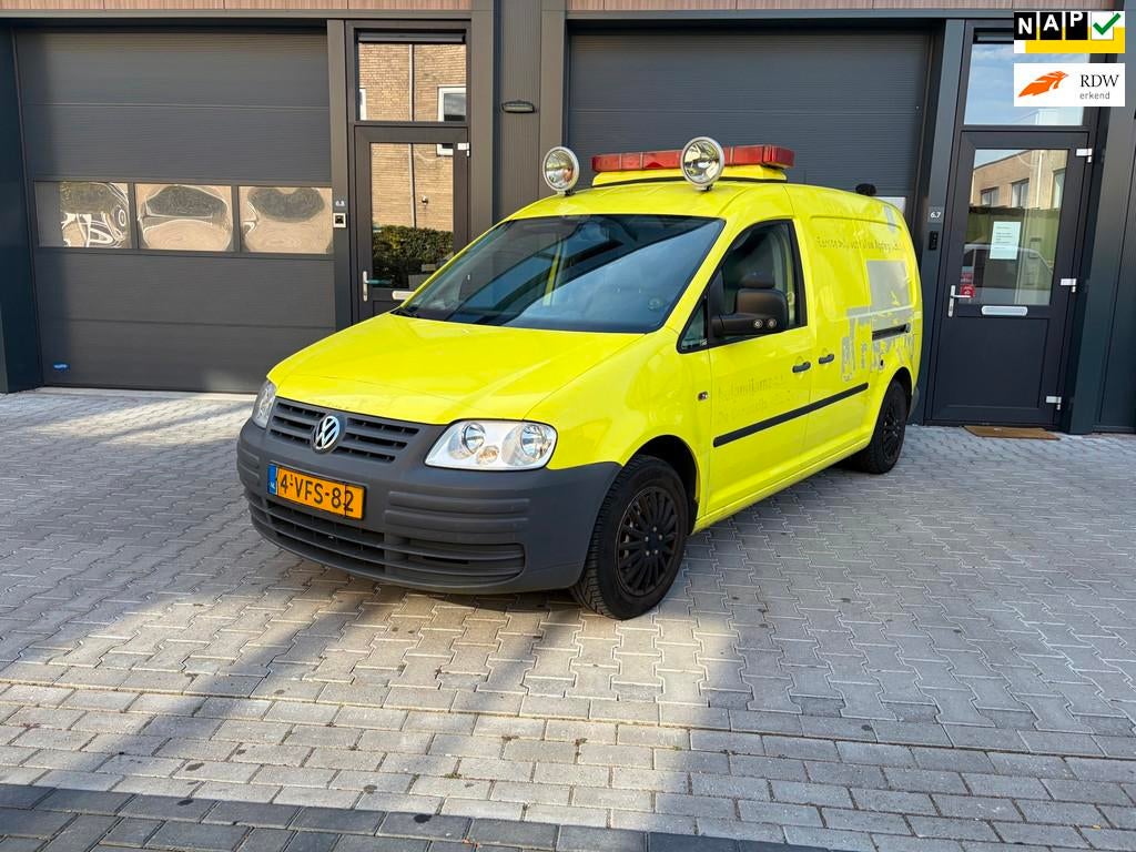 Volkswagen Caddy 1.9 TDI Maxi DSG Automaat Airco NAP, Auto's, Bestelauto's, 15 km/l, Gebruikt, Volkswagen, Leder en Stof