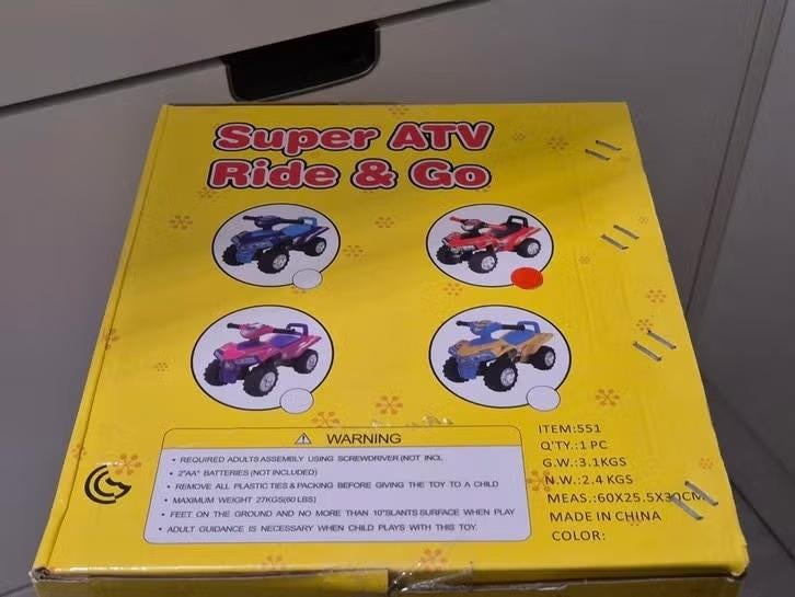 Eco Toys Quad Red loopauto ATV 4x4 - Nieuw in doos!, Ophalen of Verzenden, Nieuw