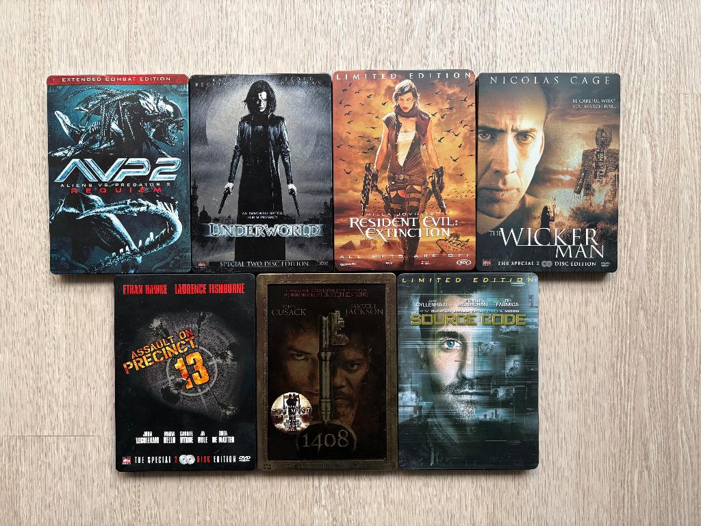 7 x Steelbook DVD, Cd's en Dvd's, Dvd's | Horror, Gebruikt, Overige genres, Boxset, Vanaf 9 jaar, Ophalen of Verzenden