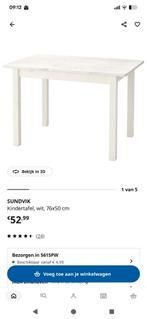 Kindertafel, Ophalen, Nieuw