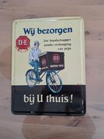 Vintage Douwe Egberts emaille reclamebord 40 bij 30 cm, Ophalen of Verzenden, Gebruikt, Reclamebord