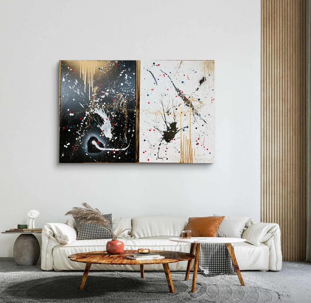 Schilderijen 50cm x 70cm set van 2 schilderijen, Ophalen of Verzenden