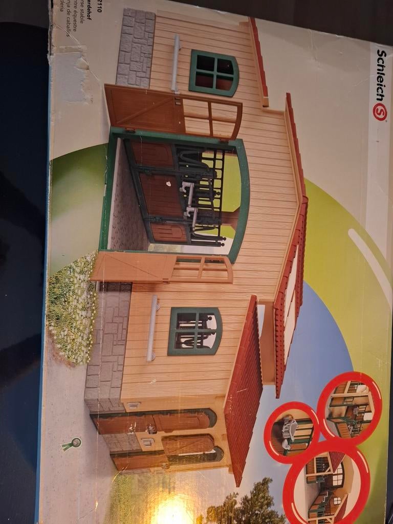 Schleich 42110 paardenstal met originele doos, Ophalen of Verzenden