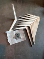 9x Witte metalen muurbeugels voor planken (incl. schroeven), Ophalen, Zo goed als nieuw