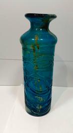 Mdina Art Glass Vaas 'Blue Summer' Jaren 70 Malta, Ophalen of Verzenden