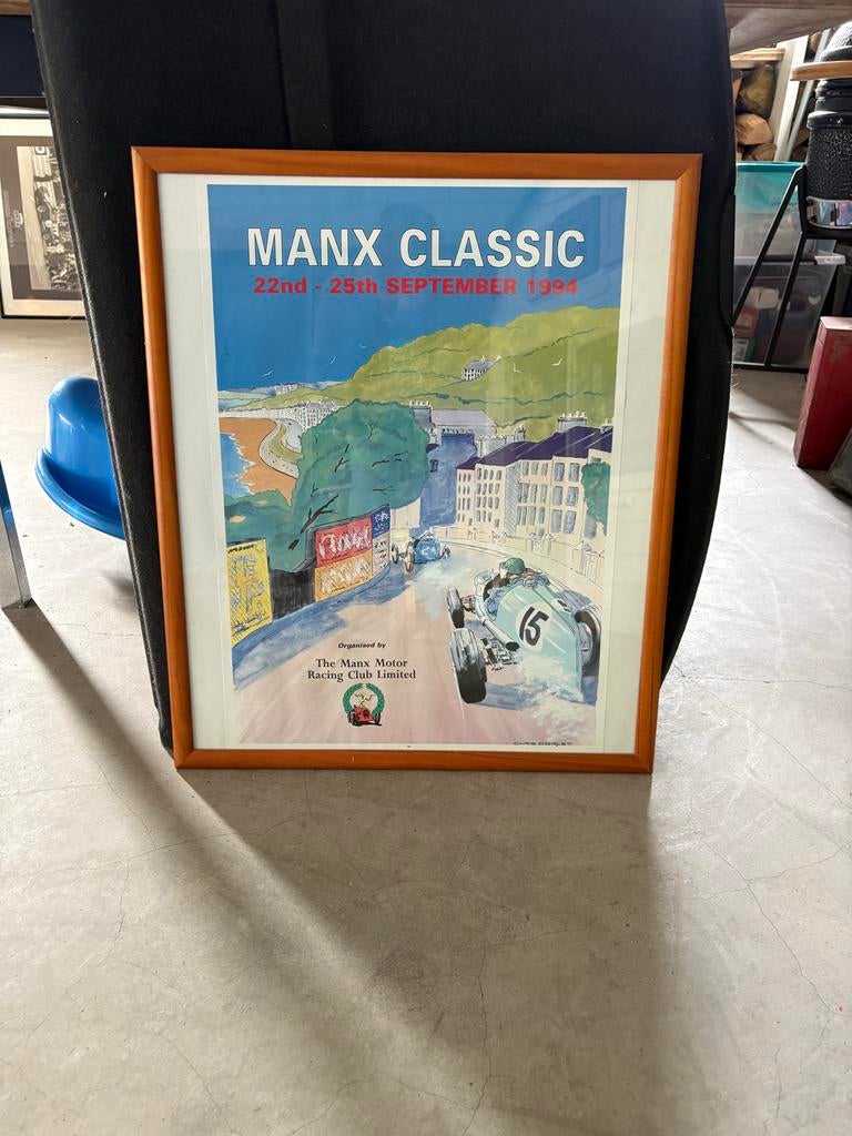 Manx Classic 1994 poster met lijst, Met lijst, Ophalen of Verzenden, Sport, A1 t/m A3