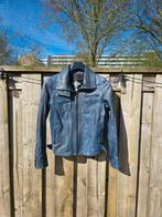 Vera Pelle Florence stoer blauw leren jasje maat 42 zgan, Blauw, Maat 42/44 (L), Ophalen of Verzenden, Zo goed als nieuw