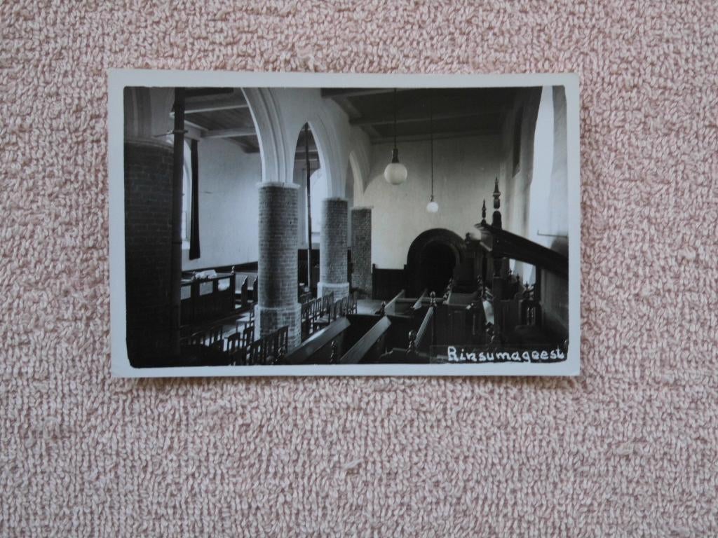 Rinsumageest,  interieur Kerk., Ophalen of Verzenden, 1920 tot 1940, Ongelopen, Friesland