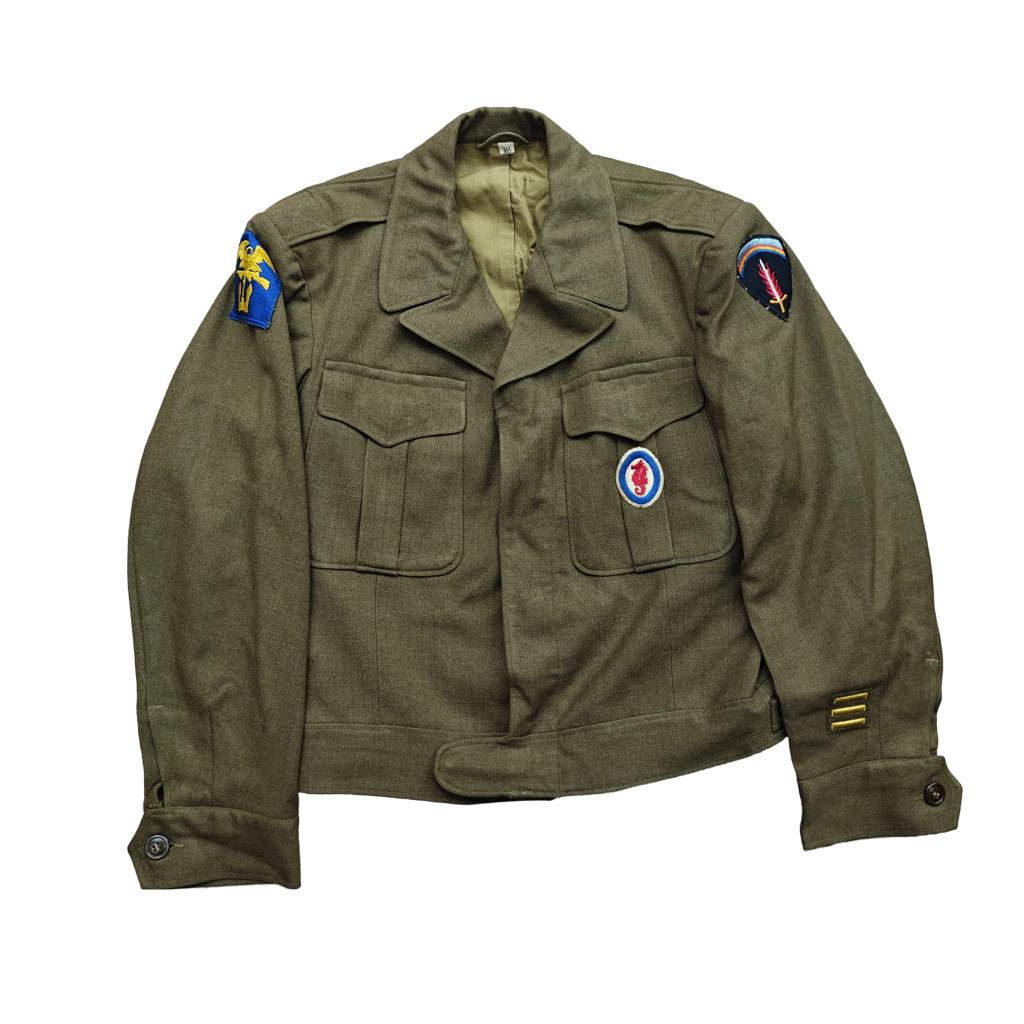 WWII US Ike Jacket Amphibious Engineer SHAEF Named, Verzamelen, Militaria | Tweede Wereldoorlog, Ophalen, Amerika, Kleding of Schoenen