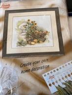 BORDUURPAKKET LANARTE KRUIWAGEN EN ZONNEBLOEMEN CORALINE, Verzenden, Nieuw, Handborduren, Borduurpakket