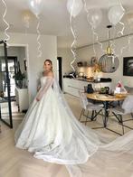 Romantische witte trouwjurk maat 36/38, Ophalen of Verzenden, Zo goed als nieuw, Wit, Trouwjurk