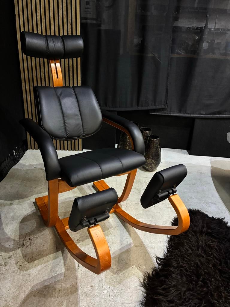 Stokke Varier Duo Balans stoel, Huis en Inrichting, Stoelen, Ophalen, ., Zwart, Zo goed als nieuw