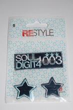 Donker blauw Soul Digit met sterren strijkapplicatie #3697, Ophalen of Verzenden, Nieuw, Applicatie