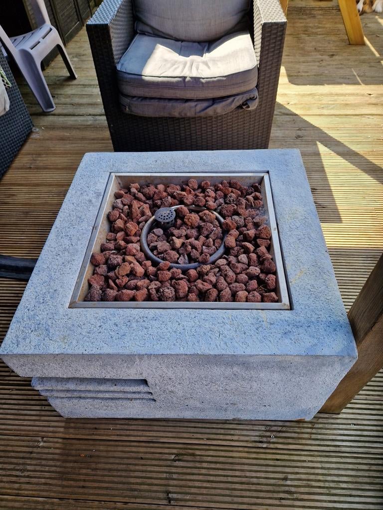 Grote vuurtafel op gas - 72x72x45 cm, Tuin en Terras, Vuurtafels, Ophalen, Gebruikt