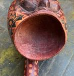 Tribale Batik Lepel - Handgesneden Houten Decoratie, Ophalen of Verzenden