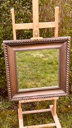 Prachtige wandspiegel met gedraaide( barleytwist) rand., Gebruikt, Vierkant, Ophalen of Verzenden, Minder dan 100 cm