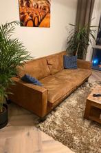 Suède leren bank – 205 cm breed, Driepersoons, Ophalen of Verzenden, Zo goed als nieuw, Rechte bank