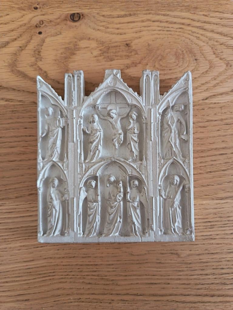 Decoratieve reliëfplaat met religieuze voorstelling, Antiek en Kunst, Ophalen of Verzenden