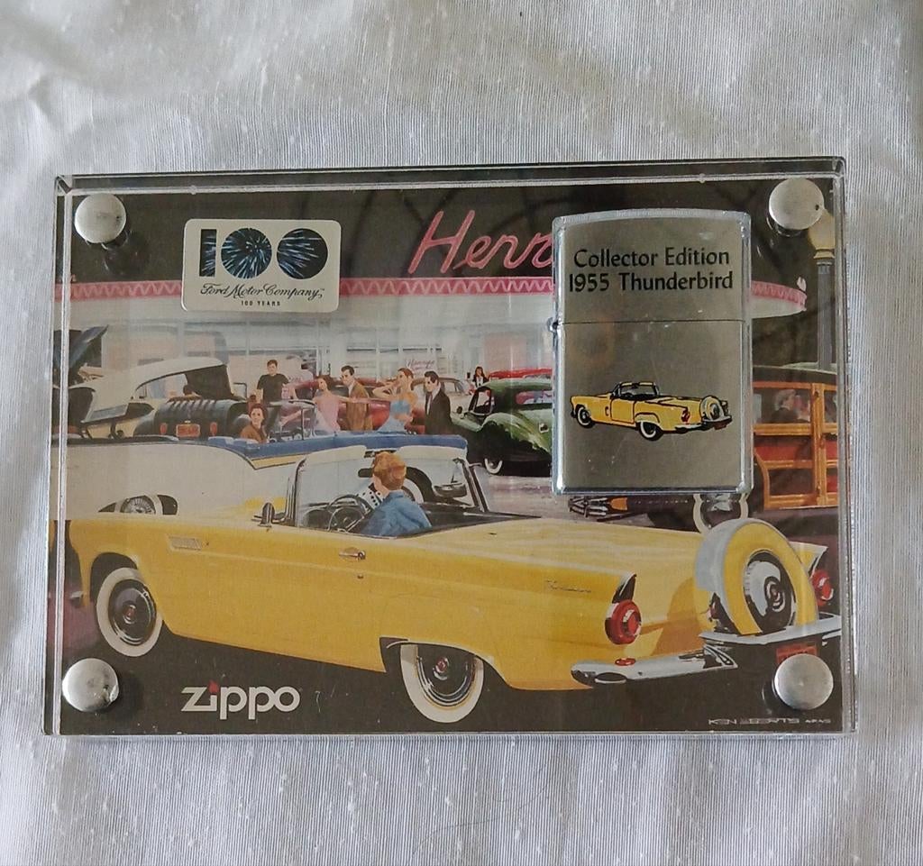 Zippo Aansteker Collector Edition 1955 Thunderbird, Verzenden, Zo goed als nieuw