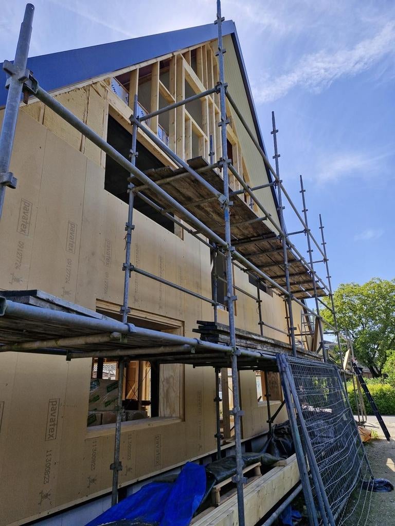 Complete bouwsteiger/systeemsteiger 200m2 - Ophalen Boxmeer, Ophalen of Verzenden, Gebruikt, Gevelsteiger, 5 meter of hoger