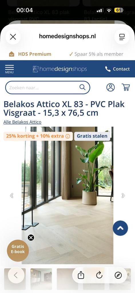 Belakos plak visgraat Attico 83 – Nieuw in doos (20 pakken), Huis en Inrichting, Stoffering | Vloerbedekking, Ophalen, Nieuw, 25 tot 50 m²