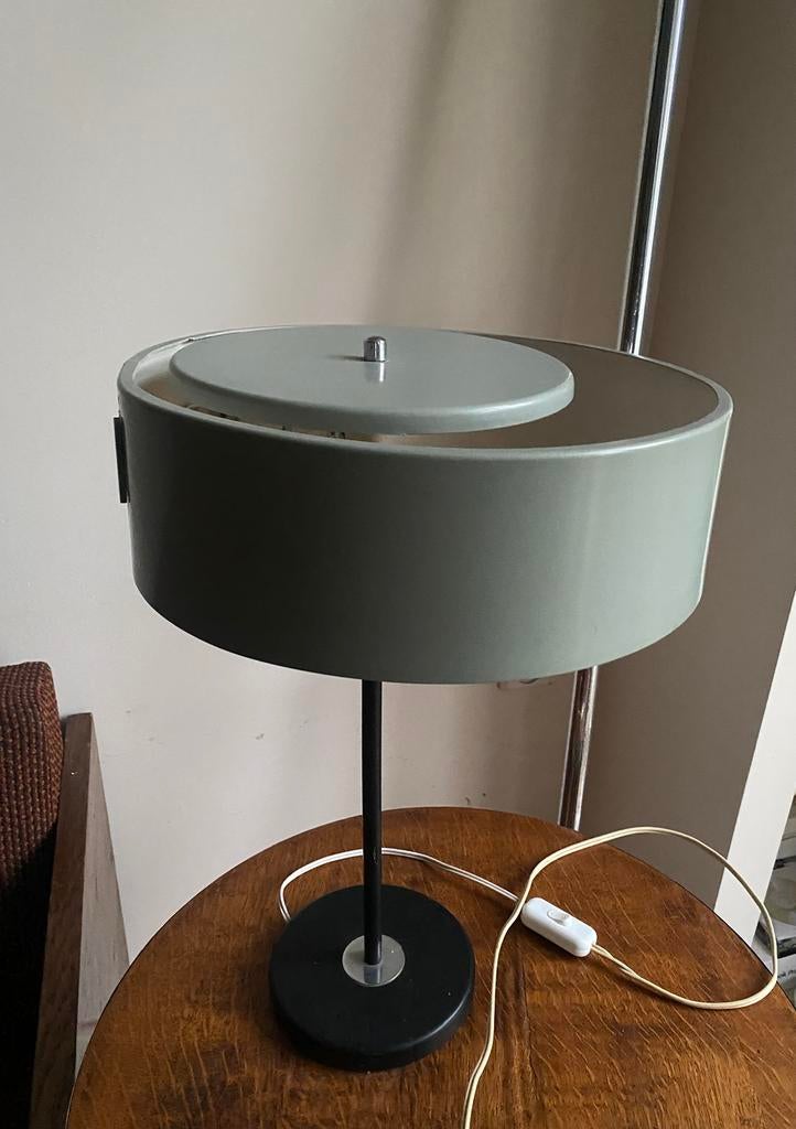 Space age midcentury metalen tafellamp bureaulamp, Ophalen of Verzenden, Zo goed als nieuw, Minder dan 50 cm