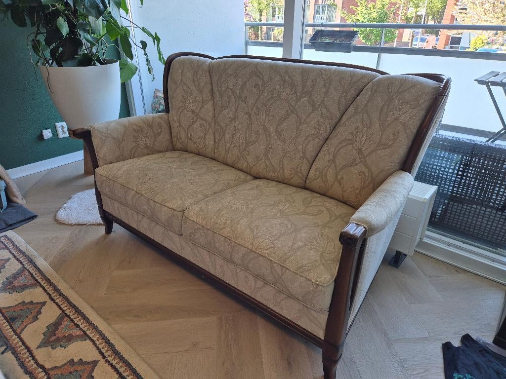 Art Nouveau-style 2-zits bank – retro / klassiek / vintage, Huis en Inrichting, Banken | Bankstellen, Ophalen, Gebruikt, 150 tot 200 cm