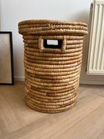 Opbergmand met deksel H&M Home, Huis en Inrichting, Woonaccessoires | Schalen en Manden, Ophalen of Verzenden, Rond, Riet, Mand